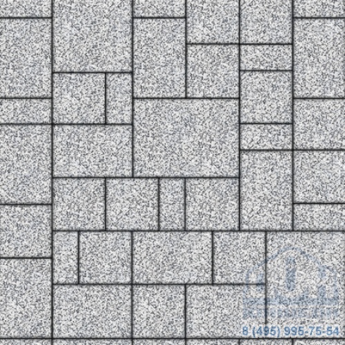 Тротуарная плитка  «МЮНХЕН» - Б.2.Фсм.6 Стоунмикс Бело-черный, комплект из 4 видов плит