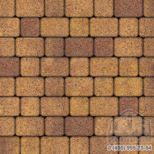 Тротуарная плитка  «КЛАССИКО» - А.1.КО.4 Листопад гранит Осень, комплект из 2 видов плит