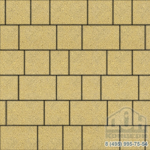 Тротуарная плитка  «УРИКО» - А.1.УР.4 Стандарт (гладкий) Желтый, комплект из 3 видов плит