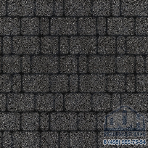 Тротуарная плита бетонная «КЛАССИКО» - Б.1.КО.6 Гранит Черный, комплект из 3 видов плит