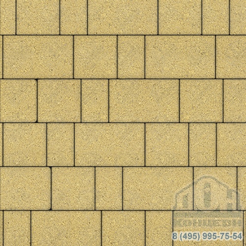 Тротуарная плитка  «СТАРЫЙ ГОРОД» - А.1.Фсм.4 Гранит Жёлтый, комплект из 3 видов плит