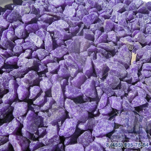 Грунт для аквариума крашенная крошка Мрамор фиолетовый