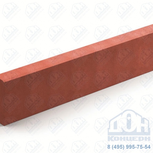 Бордюрный бетонный камень для тротуаров Nature 500х200х80 Красный