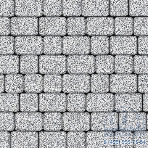 Тротуарная плитка  «КЛАССИКО» - А.1.КО.4 Стоунмикс бело-черный, комплект из 2 видов плит