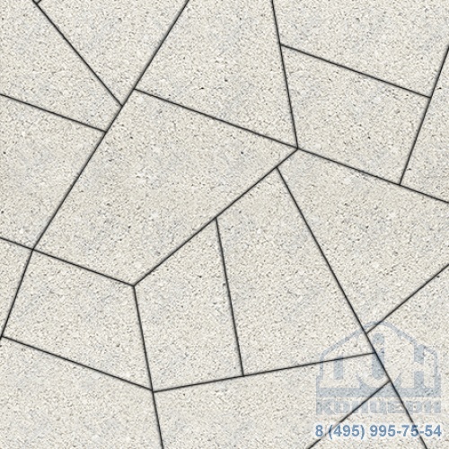 Тротуарная плитка  «ОРИГАМИ» - Б.4.Фсм.8 Стандарт (гладкий) Белый комплект из 6 видов плит