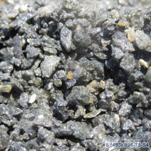Каменная крошка змеевик темно-зеленый 2-5 мм