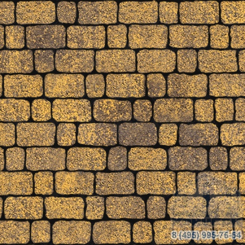 Тротуарная плита бетонная «АРЕНА» - Б.1.АР.6 Листопад гладкий Янтарь