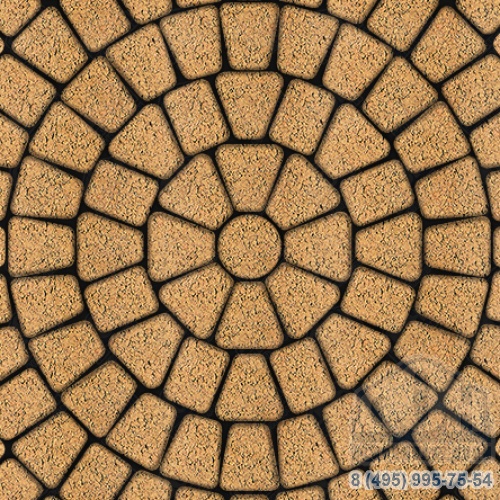 Тротуарная плитка  «КЛАССИКО» - Б.2.КО.6 Листопад гранит Сахара, комплект из 3 видов плит