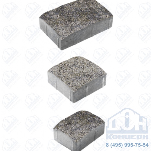 Тротуарная плитка  «УРИКО» - А.1.УР.4 Искусственный камень Габбро, комплект из 3 видов плит