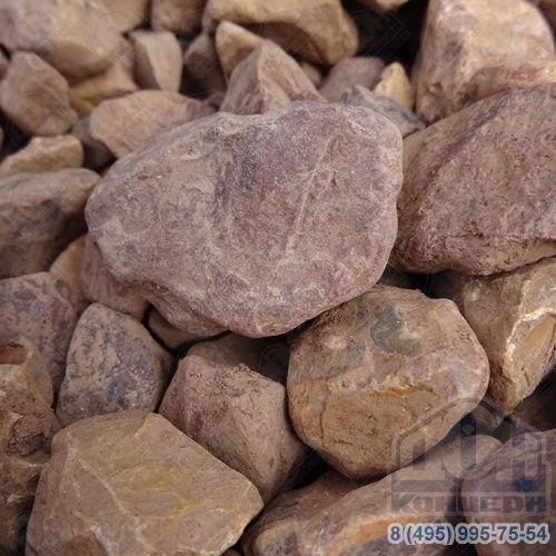 Каменная крошка яшма сургучная галтованная 20-40 мм состаренная (Антик)
