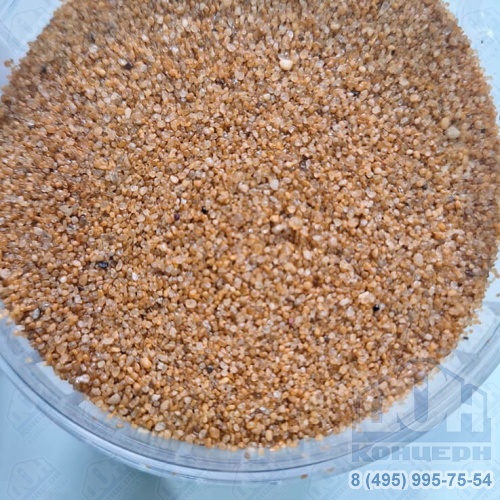 Крашеный песок оранжевый 0,4-0,8 мм
