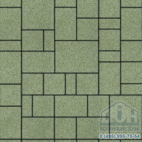 Тротуарная плитка  «МЮНХЕН» - Б.2.Фсм.6 Стандарт Зелёный, комплект из 4 видов плит