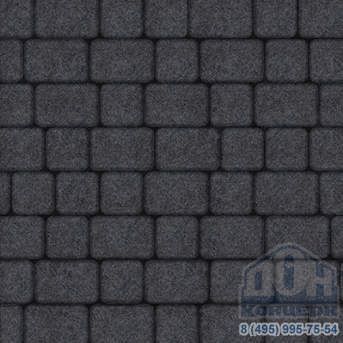 Тротуарная плитка  «КЛАССИКО» - Б.1.КО.6 М Стоунмикс Черный, комплект из 2 видов плит