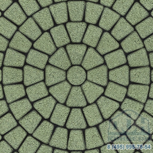 Тротуарная плитка  «КЛАССИКО» - Б.2.КО.6 Гранит Зеленый, комплект из 3 видов плит