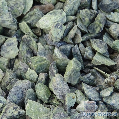 Каменная крошка змеевик зеленый фр. 5-10 мм