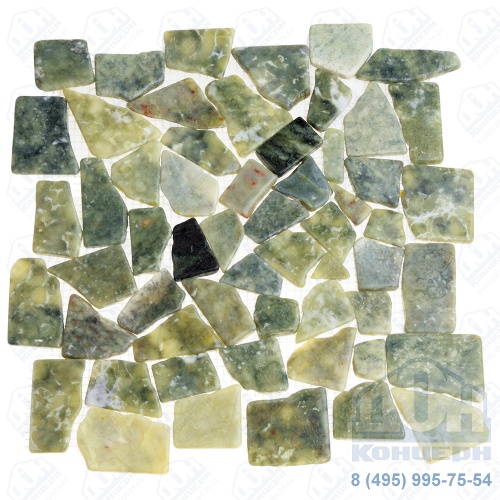 Каменная мозаика MS7042 МРАМОР тёмно-зелёный квадратный