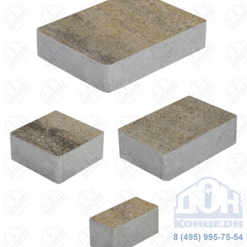 Тротуарная плитка  «МЮНХЕН» - Б.2.Фсм.6 Искусственный камень Базальт, комплект из 4 видов плит