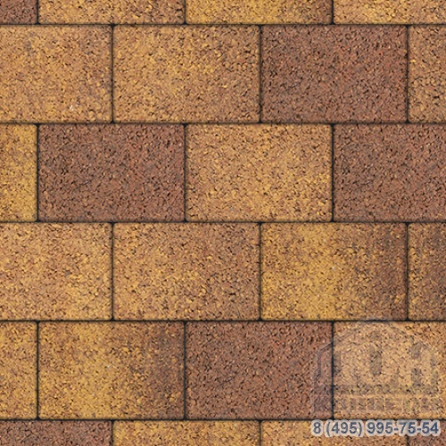 Тротуарная плита бетонная «ЛА-ЛИНИЯ» - Б.1.П.8 Листопад гладкий Осень