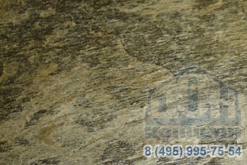 Натуральный камень сланец «Olive Green Brushed» для облицовки 400х400