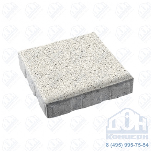 Тротуарная плита бетонная «КВАДРУМ» - Б.7.К.8 Стандарт Белый