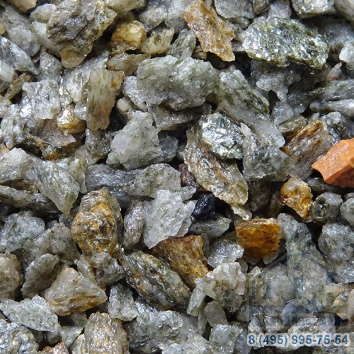 Каменная крошка Златолит зеленый 3-5 мм