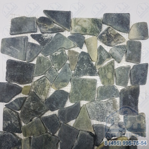 Каменная мозаика MS7042 МРАМОР серо-зелёный квадратный