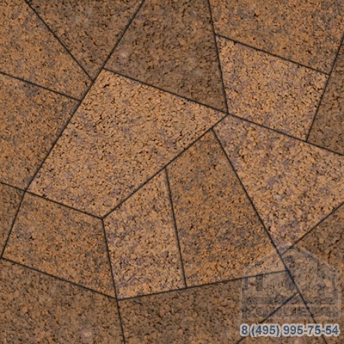 Тротуарная плитка  «ОРИГАМИ» - Б.4.Фсм.8 Листопад гладкий Арабская ночь комплект из 6 видов плит