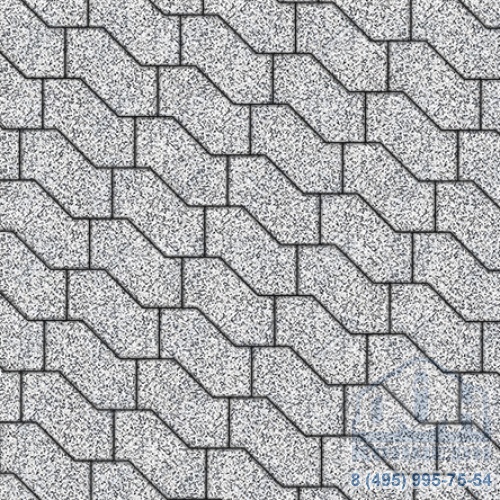 Тротуарная плита бетонная «S-ФОРМА» - В.3.Ф.10 Стоунмикс бело-черный