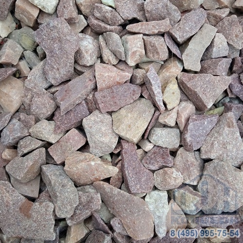 Каменная крошка малиновый кварцит 20-40 мм