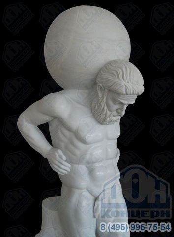Скульптура из мрамора «Атлант с шаром» S-008