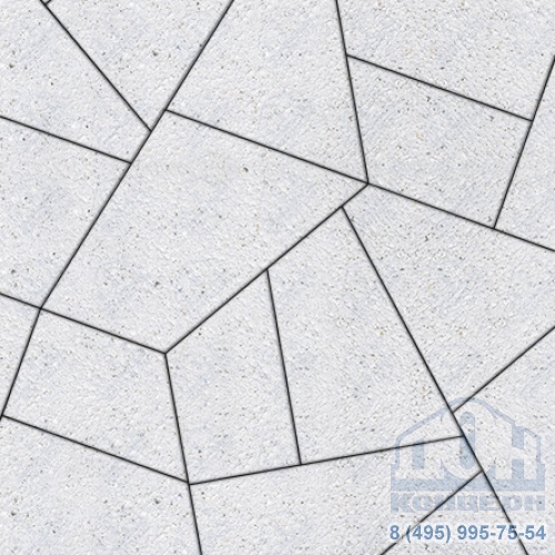 Тротуарная плитка  «ОРИГАМИ» - Б.4.Фсм.8 Стоунмикс Белый комплект из 6 видов плит