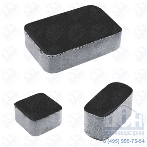 Тротуарная плита бетонная «КЛАССИКО» - Б.1.КО.6 Стандарт Черный, комплект из 3 видов плит