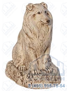 Скульптура из шамота «Собака Колли»