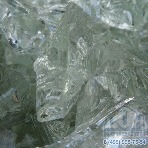 Стеклянная крошка прозрачный хрусталь яркий фр. 20-40 мм