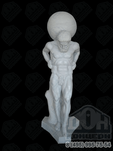 Скульптура из мрамора «Атлант с шаром» S-008