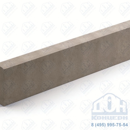 Бордюрный бетонный камень для тротуаров Standard 500х200х80 Серый