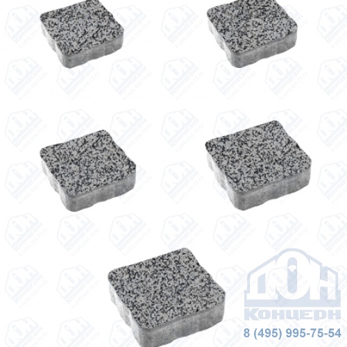Тротуарная плита бетонная «АНТИК» - А.3.А.4 Стоунмикс серый с черным