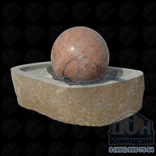 Фонтан из натурального камня плавающий шар FN-21