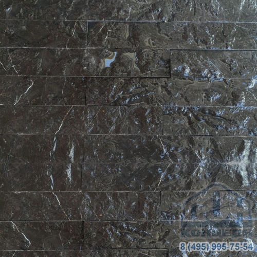 3D плитка из натурального камня полоска Мрамор черный с белыми полосками