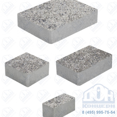 Тротуарная плитка  «МЮНХЕН» - Б.2.Фсм.6 Искусственный камень Шунгит, комплект из 4 видов плит