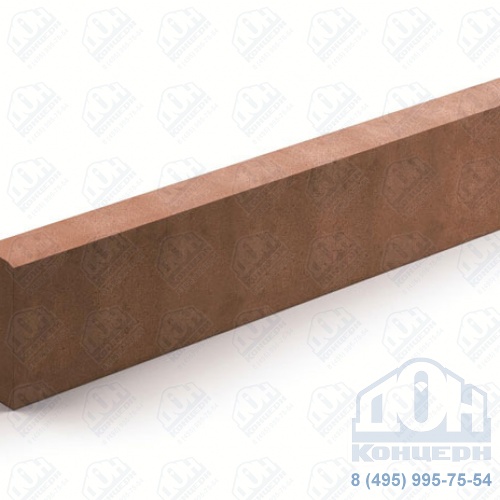 Бордюрный бетонный камень для тротуаров Standard 500х200х80 Светло-коричневый