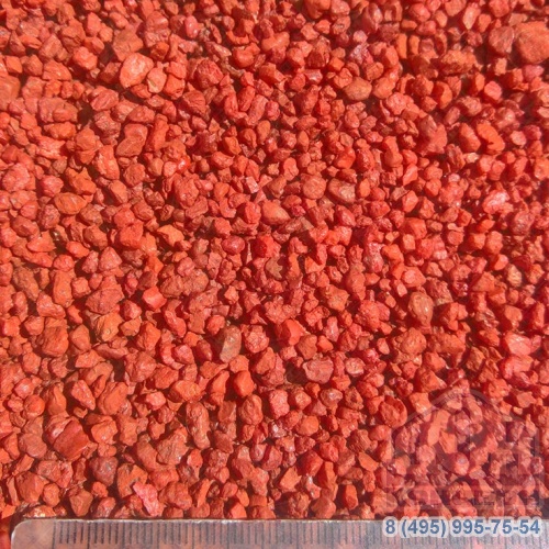 Крошка крашенная красная фр.2-5 мм