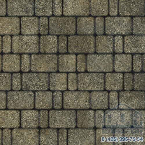 Тротуарная плита бетонная «КЛАССИКО» - Б.1.КО.6 Листопад гранит Старый замок, комплект из 3 видов плит