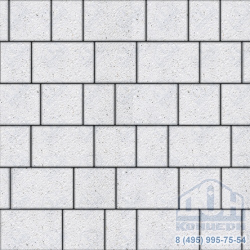 Тротуарная плитка  «УРИКО» - А.1.УР.4 Стоунмикс Белый, комплект из 3 видов плит