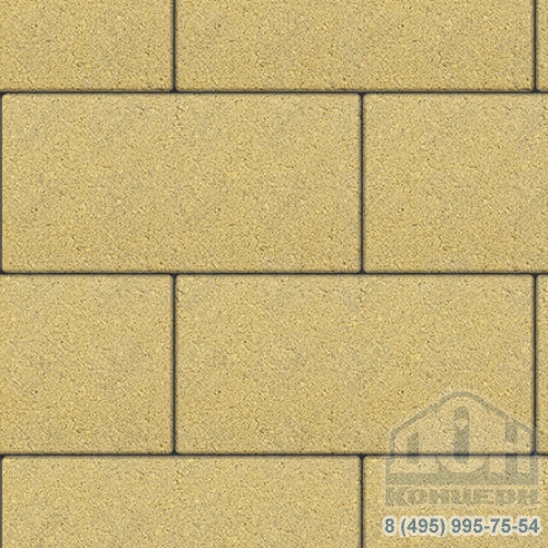 Тротуарная плита бетонная «ЛА-ЛИНИЯ» - Б.5.П.6 Стандарт Желтый