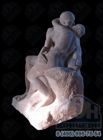 Скульптура из мрамора О. Родена «Поцелуй» S-092