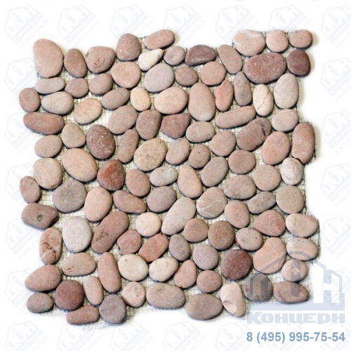 Каменная мозаика MS8002 PINK ГАЛЬКА бледно-розовая